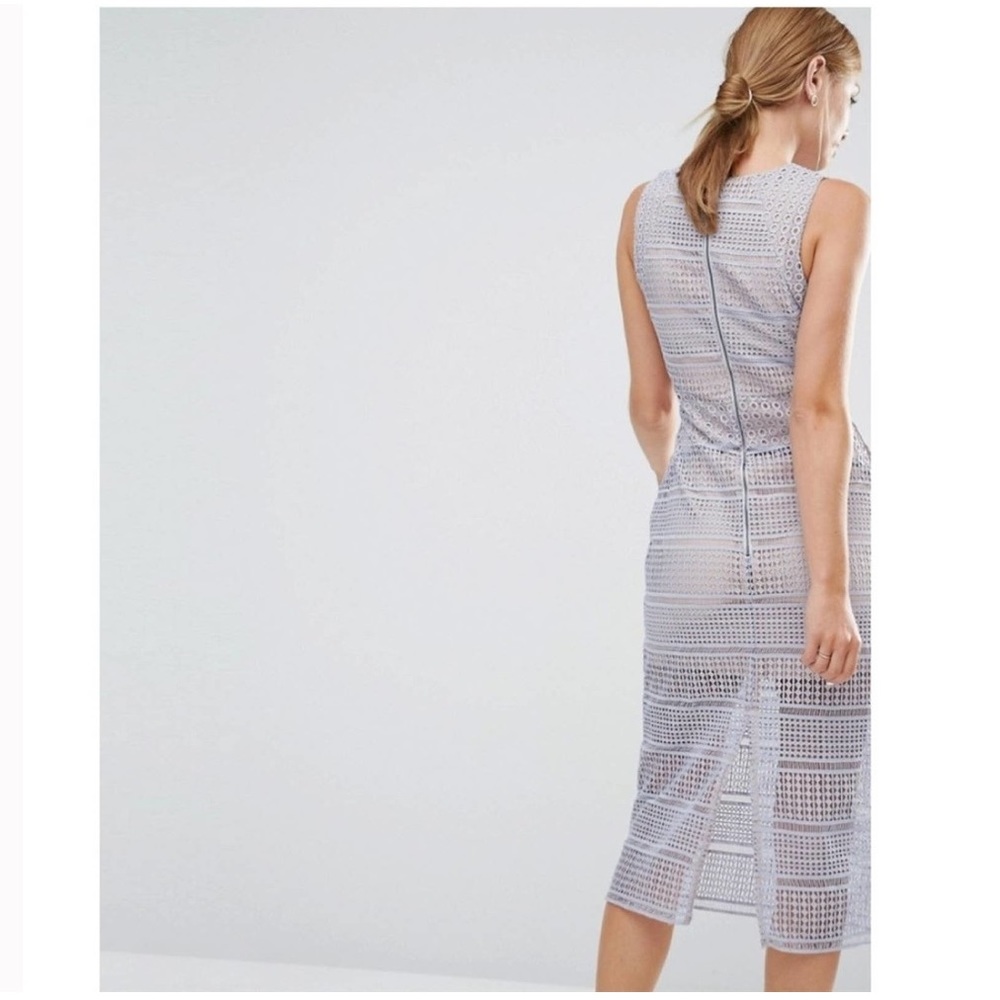 Keepsake the Label Sweet Nothing Lace Crochet Sheath Formal MIDI Dress - Picture 2 of 6
